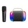 Y5 1 Micrófono Altavoz Bluetooth portátil Audio de karaoke inalámbrico para el hogar y el exterior (Negro)
