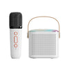 Altavoz Bluetooth portátil para el hogar Audio de karaoke pequeño para exteriores, color: Y1 blanco (trigo monocular)