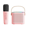 Altavoz Bluetooth portátil para el hogar Audio de karaoke pequeño para exteriores, color: Y1 rosa (trigo monocular)