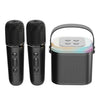 Altavoz Bluetooth portátil para el hogar Audio de karaoke pequeño para exteriores, color: Y1 negro (trigo doble)