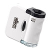Mini microscopio colgante portátil 60x con luces LED, exploración al aire libre, observación, juguetes divertidos para niños (blanco)