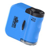 Mini microscopio colgante portátil 60x con luces LED, exploración al aire libre, observación, juguetes divertidos para niños (azul)