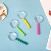 4 Uds 40mm 3X lente acrílica de plástico lupa de enseñanza para niños lupa con mango de Color, entrega aleatoria de Color