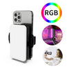 Lámpara de fotografía con luz de relleno RGB con clip para teléfono plegable oculto e interfaz de zapata fría F-615