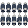 Adaptador de Audio de monitoreo macho recto con cabeza de loto RCA, 10 Uds., junta a tope AV (macho a macho)
