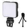 Lámpara de bolsillo para fotografía con luz de relleno en vivo para computadora portátil móvil para videoconferencia W64 64 LED, especificaciones: juego de clip + trípode