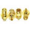 4 unids/set SMA a MMCX Kit de adaptador Coaxial conector Coaxial de latón adaptador de antena RF
