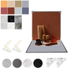 Tablero de fondo de doble cara de 2 piezas de 40 cm + Juego de accesorios de fotografía de papel de fondo de 7 piezas, especificaciones: Juego 1