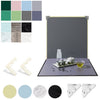 Tablero de fondo de doble cara de 2 piezas de 40 cm + Juego de accesorios de fotografía de papel de fondo de 7 piezas, especificaciones: Juego 2