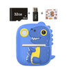 Impresora térmica para niños con cámara de impresión instantánea HD 1080P de 2,4 pulgadas con tarjeta TF de 32G (azul)
