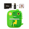 Impresora térmica para niños con cámara de impresión instantánea HD 1080P de 2,4 pulgadas con tarjeta TF de 32G (verde)