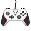 Para Switch / PC Gamepad con cable USB con función de vibración y ráfaga (blanco)