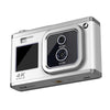 Cámara digital óptica de doble lente 4K HD Cámara selfie de pantalla dual de 50 MP, sin memoria (blanco)