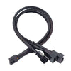 Conector HUB del chasis del Cable de extensión del ventilador de refrigeración del Control de temperatura PWM de la computadora de 0,27 m (1 en 3)