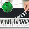 Guía luminosa de notas de piano de silicona Teclado de piano extraíble, especificaciones: texto en color de 81 teclas