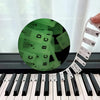 Guía luminosa de notas de piano de silicona Teclado de piano extraíble, especificaciones: 61 teclas Texto negro