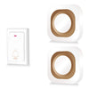 Timbre inalámbrico para el hogar con flash Timbre con control remoto inteligente autogenerado sin baterías, especificación: 1 para 2 blancos (enchufe de EE. UU.)