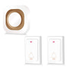 Timbre inalámbrico para el hogar con flash Timbre con control remoto inteligente autogenerado sin baterías, especificación: 2 por 1 blanco (enchufe del Reino Unido)