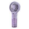 Ventilador de nebulización de mano recargable por USB, ventilador eléctrico de hidratación portátil (púrpura)
