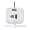 Tienda de campaña al aire libre, ventilador de humidificación con pulverización magnética con luz ambiental colgante (blanco)
