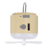 Tienda de campaña al aire libre, ventilador de humidificación con pulverización magnética con luz ambiental colgante (caqui)
