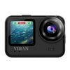 VIRAN V9 4K Pantalla de doble color Cámara de acción antivibración para buceo Grabadora de viajes para ciclismo al aire libre (redonda)