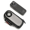 Para Insta360 X4 Mini estuche de almacenamiento Bolsa de PU Protector de cámara deportiva con gancho (negro)