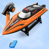 812 Barco RC de alta velocidad Lancha rápida de gran potencia Larga resistencia Impermeable Juguete acuático para niños Batería única (Naranja)