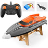 EB02 2.4G Barco RC inalámbrico que circula, lancha rápida de alta velocidad refrigerada por agua, modelo de barco de carreras, juguete (naranja)