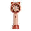 Ventilador de mano USB Mini ventilador de dibujos animados lindo de escritorio portátil (oso marrón)