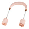 Ventilador de cuello colgante portátil con carga USB, ventilador pequeño para exteriores de larga duración (rosa)