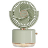 Enfriador de carga USB Ventilador de aire acondicionado Ventilador de refrigeración de escritorio Humidificador oscilante (verde)