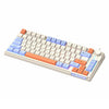 XUNSVFOX K81 Teclado iluminado con cable para oficina de juegos para computadora portátil (azul lago)