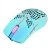 XUNSVFOX XYH80 Ratón inalámbrico recargable para juegos con orificio hueco Ratón de oficina para computadora con luz RGB (azul)