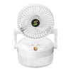 Ventilador de humidificación por pulverización de escritorio plegable con carga USB y luz nocturna (blanco)