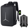 Mochila para computadora portátil deportiva de negocios impermeable multifuncional de 15 pulgadas con puerto USB (negro)