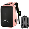 Mochila para computadora portátil deportiva de negocios impermeable multifuncional de 15 pulgadas con puerto USB (rosa)
