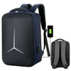 Mochila para computadora portátil de viaje de negocios impermeable de gran capacidad de 15 pulgadas con puerto USB (azul simplificado)