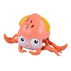 Sensor eléctrico para niños Juguete de pulpo Evitación automática de obstáculos Luz de sonido Juguete peculiar para gatear (rosa)