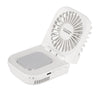 Mini ventilador de compresión en frío portátil para exteriores, plegable, con carga USB, ventilador de refrigeración de escritorio (blanco)