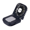 Mini ventilador de compresión en frío de mano para exteriores, plegable, con carga USB, ventilador de refrigeración de escritorio (azul marino)
