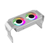 Enfriador de memoria ARGB de escritorio Ventilador dual con control de temperatura PWM, para DDR / DDR2 / DDR3 / DDR4 / DDR5 (blanco)