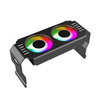 Enfriador de memoria ARGB de escritorio Ventilador dual con control de temperatura PWM, para DDR / DDR2 / DDR3 / DDR4 / DDR5 (negro)