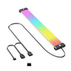 AOSOR AL300 Línea de brillo de computadora ARGB Cable de neón Placa base Chasis Tira de luz Tablero de luz Decoración (Negro)