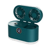 WT-818 Spray de doble hoja Pantalla digital inteligente Ventilador de escritorio Luz nocturna Enfriador de humidificación (verde)