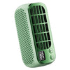 Mini ventilador de luz nocturna para exteriores, portátil, sin aspas, con pantalla digital y carga USB (verde)