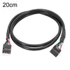 Cable de extensión USB2.0 de 9 pines para placa base de 20cm, cable blindado doble de 26AWG