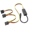 Adaptador DC5525 al cable de alimentación del disco duro, modelo: uno a tres SATA