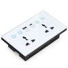 Enchufe inteligente Graffiti con interruptor USB + enchufe de control remoto de puerto dual tipo C, enchufe para Reino Unido, estilo: ZigBee blanco
