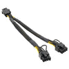 Cable de juego de tarjeta gráfica de 6 pines a doble 8 pines, adaptador de Cable de alimentación de uno a dos